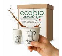Ecobio and Go - 1000 Bicchierini Caffè in Carta Biodegradabili 75ml - Resistenti, Antiscivolo, Ideali per Bar, Ufficio e Casa - Ecologici e Monouso, Caffè alla Napoletana, Ogni Sorso una Poesia!