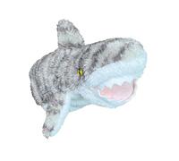 EcoBuddiez Bambola a mano - Tiger Shark di Deluxebase squalo peluche per bambini Eco-Friendly Animal Toy Bambola per Pretend Play e regali per bambini.