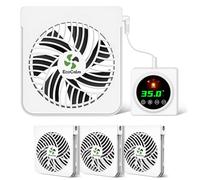 ecoCalm Ventilatore per radiatore con 5 magneti per radiatore in ghisa, 4 ventole di riscaldamento magnetiche con termostato intelligente, ventola per radiatore aumenta l'efficienza del