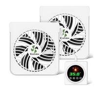 ecoCalm Ventole per termosifoni in ghisa con magnete e termostato smart 2pz
