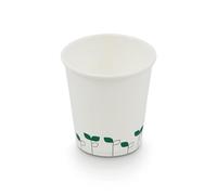 Ecocanny, Bicchiere Biodegradabile in Cartoncino a Dispersione Acquosa, 90cc, Compostabile e Eco-friendly, Ideale per Eventi, Uffici e Uso Quotidiano, 50 Pezzi