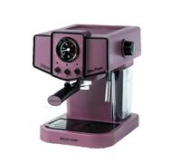 ECODE® Macchina da Caffè Espresso con Pressione di 20 Bar e 1050 W, Vaporizzatore, Serbatoio da 1,5L, Scaldabicchieri, Termometro, Braccio a Doppia Uscita, Dispenser con Pressino, Dose Singola/Doppia