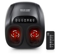 ECODE Massaggiatore Piedi Elettrico Shiatsu Pressoterapia con Calore e Vibrazione per Massaggio e Cura Foot Energy - Rimedio Dolore e Caviglie Gonfie, Circolazione, Fascite Plantare e Neuropatia