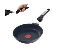 ECODE® Padella Antiaderente per Induzione e Gas 20 cm con Manico Removibile - Adatta a Forno, Lavastoviglie e Tutti i Piani Cottura - Padelle in Alluminio Fuso Non Tossiche con Indicatore Temperatura