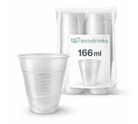 ecodrinks 3000 Bicchieri Caffe 166ml per Distributori Automatici - Resistenti e Anti-scottatura - Adatti a Acqua, Cappuccino, Tè e Cioccolata - Ideali Per Aziende, Sale Pausa ed Eventi (Traslucido)