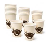 ecodrinks 500 Bicchieri Caffè Carta da 90ml, Bicchierini Monouso Ideali per Crema Caffè o Espresso/Macchiati, Set Bicchierini Caffè Eco-Friendly/Biodegradabili, Made in Italy