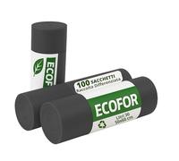 ecodrinks - Multipack 100 Sacchi Spazzatura per Indifferenziata - Resistenti ed Extra Forti - Grammatura Media - Buste Immondizia per Uso Domestico, Ufficio e Attività Commerciali - 50x60