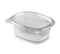 ecodrinks - Set 50 Contenitori Ovali per Alimenti Ermetici - Vaschette Impilabili per Pasta, Frutta e Verdura - Adatti a Frigo e Freezer con Coperchio Salvafreschezza (1500 ml)