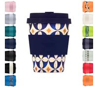 Ecoffee Cup Tazza da caffè 12 oz 350 ml riutilizzabile ecologica 100% vegetale con coperchio e custodia in silicone - senza melamina e biodegradabile, lavabile in lavastoviglie/microonde