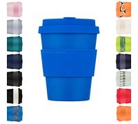 Ecoffee Cup Tazza da caffè riutilizzabile, ecologica, 100% a base vegetale, con coperchio e manicotto in silicone, senza melamina e biodegradabile, lavabile in lavastoviglie e adatta al microonde, 350