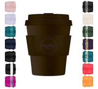 Ecoffee Cup Tazza da caffè riutilizzabile, ecologica, 100% a base vegetale, con coperchio e manicotto in silicone, senza melamina e biodegradabile, lavabile in lavastoviglie e adatta al microonde