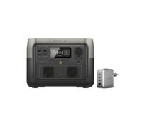ECOFLOW Centrale Elettrica Portatile RIVER 2 MAX & 140W Caricabatterie, Batteria LiFeP04 da 512Wh/ ricarica rapida in 1 ora, Uscita fino a 1000W, Generatore solare (pannello non incluso) per campeggio