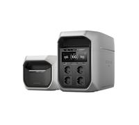 EcoFlow DELTA 3 Max Plus con batteria aggiuntiva, batteria LFP da 4.096 Wh, uscita CA 3.000 W, alimentazione di backup espandibile per campeggio, emergenze domestiche, case mobili e camper