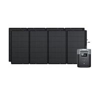 ECOFLOW Generatore solare DELTA 2 Max, 2048Wh Batteria LFP centrale elettrica portatile e pannello solare 400Wx2,Max 3100W uscita CA,Ricarica rapida 0-80% in 53 minuti, per all'aperto,campeggio,camper