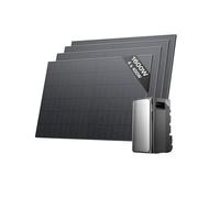 ECOFLOW kit fotovoltaico con batteria (1600W,1,92kWh), STREAM Ultra 1,92 kWh, 4x400 W panelli solari rigidi, ingresso solare 2.800 W(4 MPPT), 2 porte CA 2.300 W, microinverter