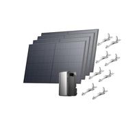 ECOFLOW kit fotovoltaico con batteria (2000W,1,92kWh),STREAM Ultra 1,92kWh,4x500W panelli solari rigidi&4xStaffe-Tetto piatto,ingresso solare 2.800 W(4 MPPT),2 porte CA 2.300W
