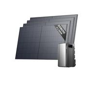 ECOFLOW kit fotovoltaico con batteria (2080W,1,92kWh), STREAM Ultra 1,92 kWh, 4x520 W panelli solari rigidi, ingresso solare 2.800 W(4 MPPT), 2 porte CA 2.300 W, microinverter