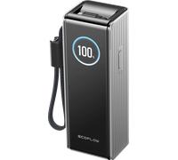 Ecoflow rapid 25k usb-c powerbank 25 000 mah / 170 w con 2 cavi integrati da 100 w argento