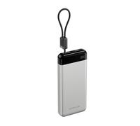 EcoFlow Rapid Powerbank 20000 mAh, 45 W PPS, ricarica rapida, con cavo USB-C estraibile integrato per viaggi, tecnologia di sicurezza X-Guard, adatto per iPhone, Galaxy, iPad, laptop, argento