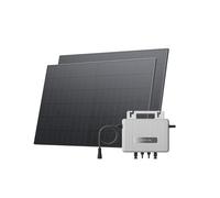 EcoFlow STREAM Fotovoltaico da balcone, 600W microinverter, 2x400W pannelli solari FV, inverter grid tie intelligente con controllo Wi-Fi/app per balconi, giardini, tetti, pareti verticali