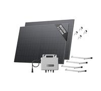 EcoFlow STREAM Fotovoltaico da balcone, 600W microinverter grid tie, 2x400W pannelli solari FV+2*Supporto-Balcone con ringhiera, controllo Wi-Fi/app per balconi con ringhiera