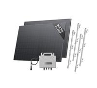 EcoFlow STREAM Fotovoltaico da balcone, 600W microinverter grid tie, 2x400W pannelli solari FV+Supporto-Tetto inclinato, controllo Wi-Fi/app per i tetti inclinati