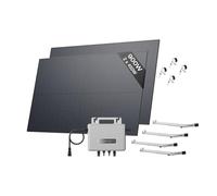 EcoFlow STREAM Fotovoltaico da balcone, 600W microinverter grid tie, 2x450W pannelli solari FV+2*Supporto-Balcone con ringhiera, controllo Wi-Fi/app per balconi con ringhiera