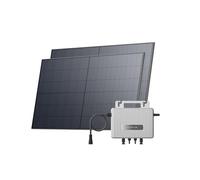 EcoFlow STREAM Fotovoltaico da balcone, 800W microinverter, 2x500W pannelli solari FV, inverter grid tie intelligente con controllo Wi-Fi/app per balconi, giardini, tetti, pareti verticali