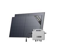 EcoFlow STREAM Fotovoltaico da balcone, 800W microinverter, 2x520W pannelli solari FV, inverter grid tie intelligente con controllo Wi-Fi/app per balconi, giardini, tetti, pareti verticali
