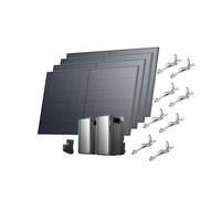 ECOFLOW STREAM kit fotovoltaico con 3,84kWh Ultra&AC Pro batteria, 4*520W panelli solari FV&4*Staffe-Tetto piatto, ingresso solare 3600W, 2 porte CA 2300W,espandibile a 21kWh,AI controllo intelligente