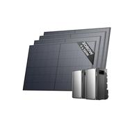 ECOFLOW STREAM kit fotovoltaico con 3,84kWh Ultra&AC Pro batteria, 4 * 520W panelli solari FV, ingresso solare 3600W, 2 porte CA 2300W, espandibile a 21kWh, controllo intelligente tramite AI