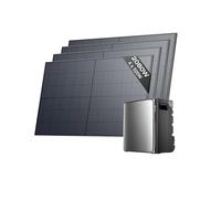 ECOFLOW Stream Ultra X Centrale elettrica da balcone da 3,84 kWh con microinverter +4 Pannelli 520W, ingressi solari da 2,8 kW|4 MPPT, Dual AC 1,2 kW, 6000 Cicli, espandibile da 23 kWh, TOU, AI