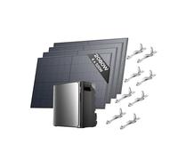 ECOFLOW Stream Ultra X Centrale elettrica da balcone da 3,84 kWh con microinverter +4 Pannelli 520W+Staffa per giardino e tetto piano, ingressi solari da 2,8 kW|4 MPPT, Dual AC 1,2 kW, 6000 Cicli