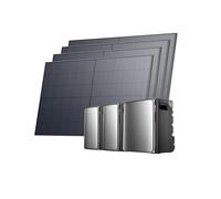ECOFLOW STREAM Ultra X e 2 x AC Pro 7,68 kWh, da balcone con memoria 2000 W, set completo con pannello solare da 4 x 500 W, ingresso solare da 4 MPPT, 2300 W, doppio connettore AC, controllo