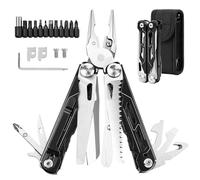 Ecofocet 28 in 1 Pinza Multiuso, Coltello Multiuso in Acciaio Inox con Pinze, Forbici, Apribottiglie, Cacciavite e Altri, Utensile Multifunzione Pieghevole per Fai da Te, Campeggio, Sopravvivenza