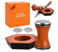 Ecofocet Affilacoltelli professionale,Affilacoltelli a Rullo,Affila Coltelli da Cucina,Rolling Knife Sharpener,6 Angoli Magnetici(12°,15°,17°,19°,22°,25°),4 lame,per coltelli affilati