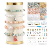Ecofocet Perline per Braccialetti Naturali, 780 pcs Pietre Preziose da 6mm