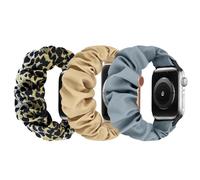 Ecogbd Cinturino di ricambio elastico scrunchie compatibile con Apple Watch 38mm 40mm 41mm 42mm 44mm 45mm 46mm 49mm, cinturino in morbido nylon per iWatch serie 10,9,8,7,6,5,4,3,2,1,SE, Donne