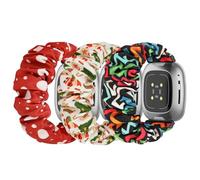 Ecogbd Cinturino di ricambio elastico scrunchie compatibile con Fitbit Versa 4/Versa 3/Sense 2/Sense, Tessuto morbido traspirante, cinturino in nylon per Donne