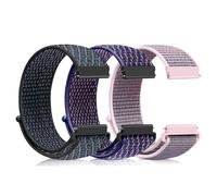 Ecogbd Cinturino di ricambio in nylon 16mm 18mm 19mm 20mm 22mm, Tessuto morbido traspirante regolabile, Cinturini per orologi sportivi a sgancio rapido per uomo e donna