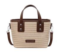 EcoGleam Borsa a tracolla da donna all'uncinetto, con tracolla regolabile, tasche con manico superiore, impermeabile e estetica, borsa da spiaggia per viaggi, shopping, lavoro, uso sociale quotidiano