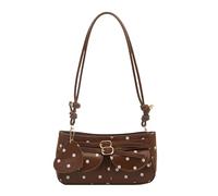 EcoGleam Borsa a tracolla da donna in pelle PU, a pois, ciondolo d'amore | EcoGleam 1 borsa a tracolla a tre pezzi, in pelle PU, leggera, portatile, piccola borsa a tracolla