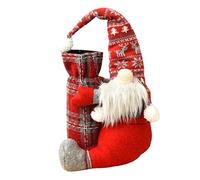 EcoGleam Borsa natalizia per bambole senza volto, in cotone, decorazione da tavolo, grigio., About 80x35x1cm/31.49x13.77x0.39inch, Cuscinetto per sgan