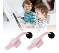 EcoGleam Correttore di Gesti per Pianoforte con Supporto per i Palmi Rosa | Correttore della forma della mano del pianoforte; 4 pezzi, 1 correttore di gesti per pianoforte; gomma nylon ABS; 12x3x2,3