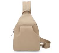 EcoGleam Nylon Crossbody Daypack Adjustable Shoulder Strap Crossbody Bag Multipocket Large Convertible Capacity for Men Women Hiking Travel Sports Running, cachi, 7,87 x 4,72 x 11,81 Zoll