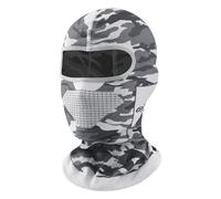 EcoGleam Passamontagna, maschera da moto, con fodera interna, antivento, per esterni, ad asciugatura rapida, per ciclismo, escursionismo, grigio., M/L