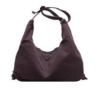 EcoGleam Telo in vela da donna, semplice borsa per libri, grande capacità, borsa messenger con coulisse, borsa a tracolla per lavoro, viaggi, shopping, Lilla, 17,32 x 5,51 x 11,81 Zoll
