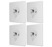 EcoGleam Viti da parete trasparenti, senza chiodi, ganci autoadesivi da parete per pareti (2 pezzi)