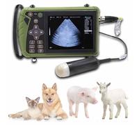 Ecografo Veterinario Impermeabile Per Gravidanza,Test Di Gravidanza Animali Portatile Ad Alta Precisione Con Sonda Impermeabile A 3,5 Mhz, Display Ad Alta Definizione A Led, Lavoro Sostenibile 4-5h