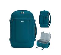 ECOHUB 30L Zaino da Viaggio Aereo 45x36X20 per Easyjet, Zaino Bagaglio a Mano Tasca Antifurto per Laptop, 15.6 Pollici Zaino Porta PC, Impermeabile Borsa da Cabina PET Riciclato Donna Uomo(Blu Verde)